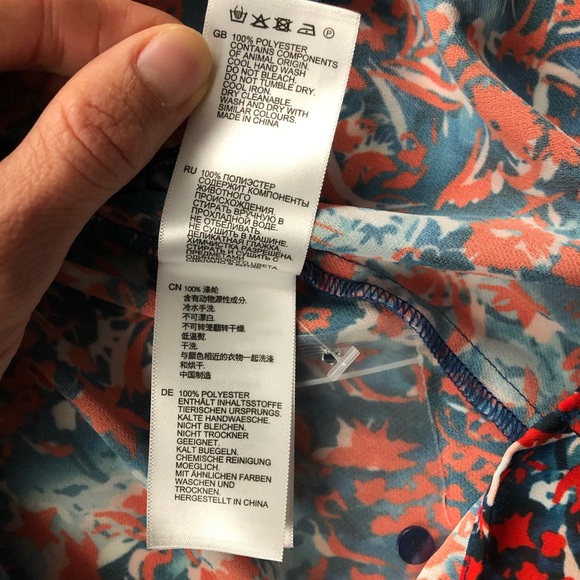 REISS Vali Ditsy Floral Print Dress Drop Waist Ruffle Hem Detail Sleeveless Sz 8 - Picture 12 of 15